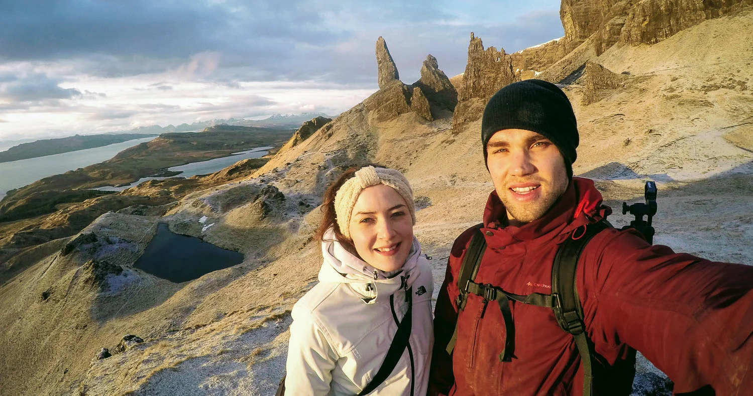 Minä, Melissa ja Old Man of Storr.