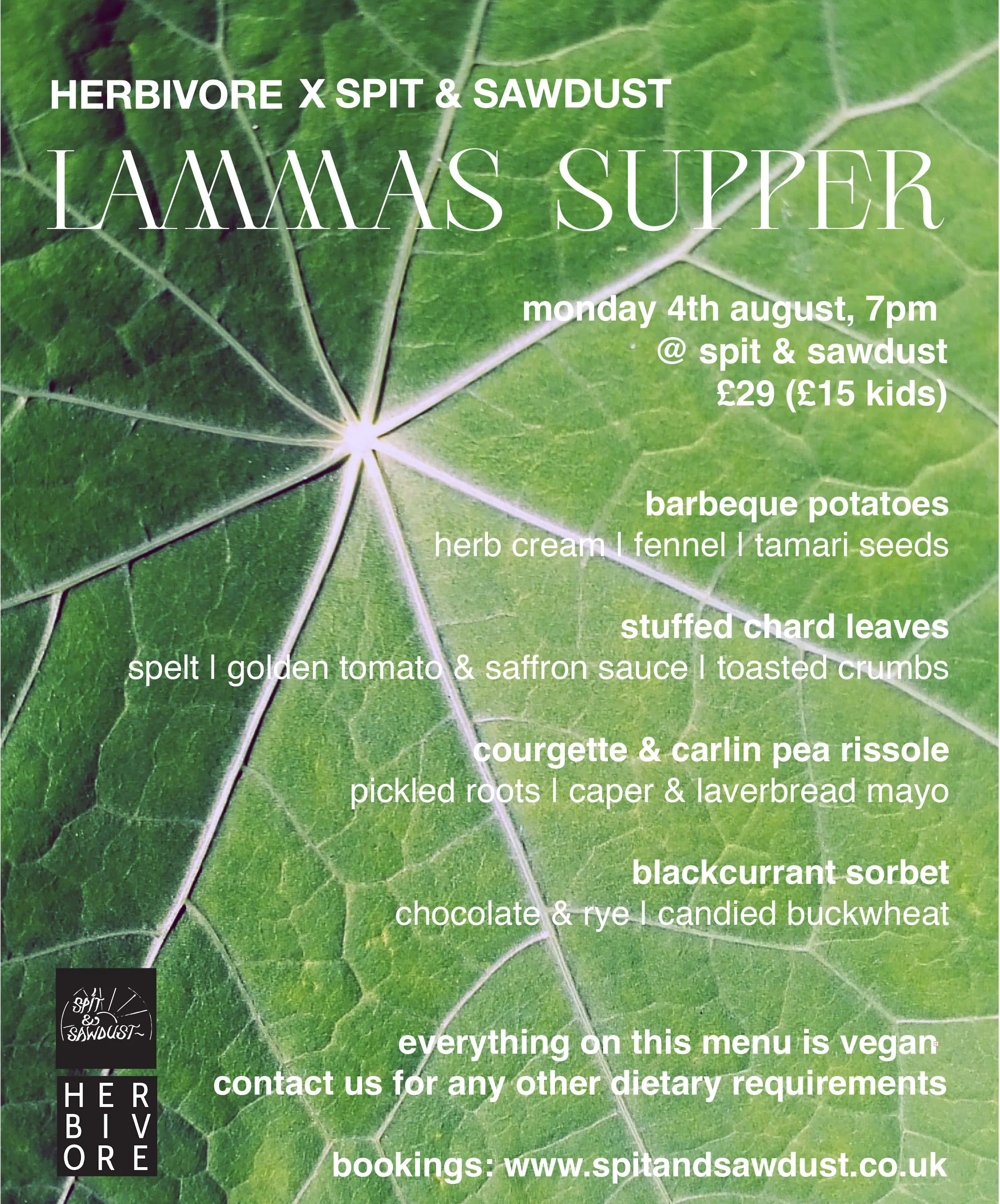 LAMMAS SUPPER AUG 4th