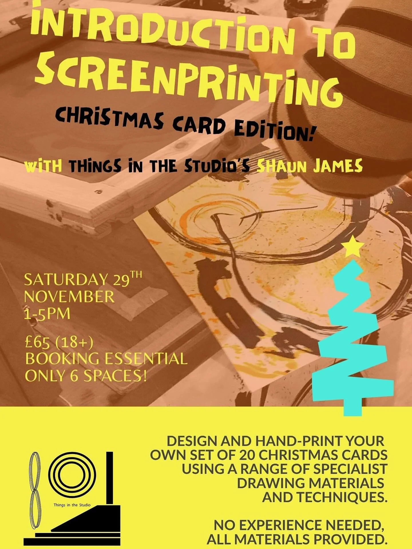 Excited to have Shaun from Things in the Studio with us on 29th November to run an afternoon introduction to screenprinting course in our workshop space.

Get into the festive spirit and create your own set of hand-printed Christmas cards in this rel
