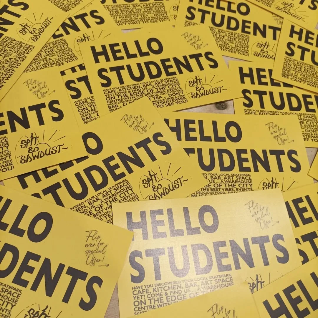 Yo students this one's for YOU 🫵

If memory serves me right, every penny in your pocket goes on baked beans &amp; beer....so we're showing our support by giving those who study at University or College...

10% off Food/Drink/Skate/Merchandise EVERY 