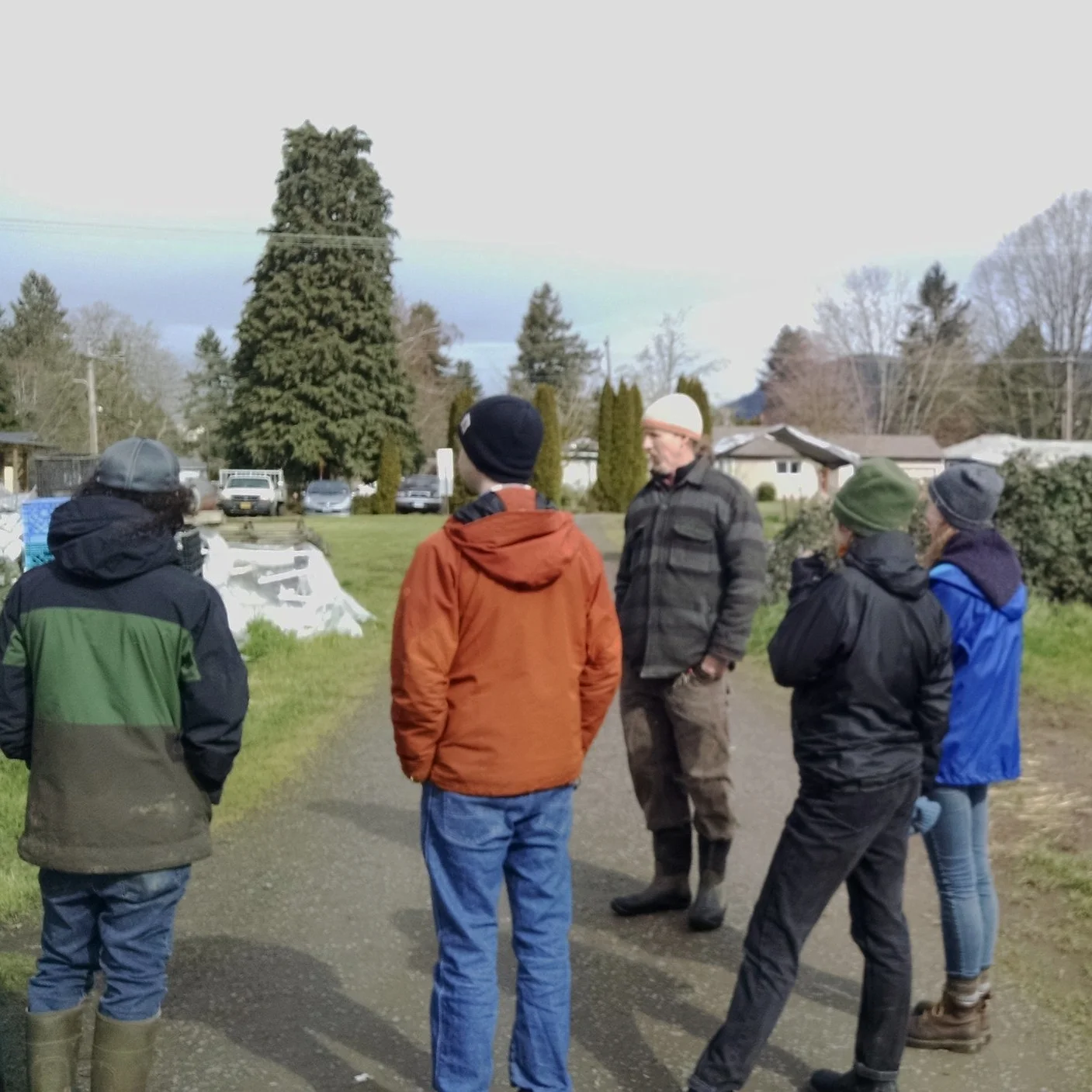 Farm tour with new interns