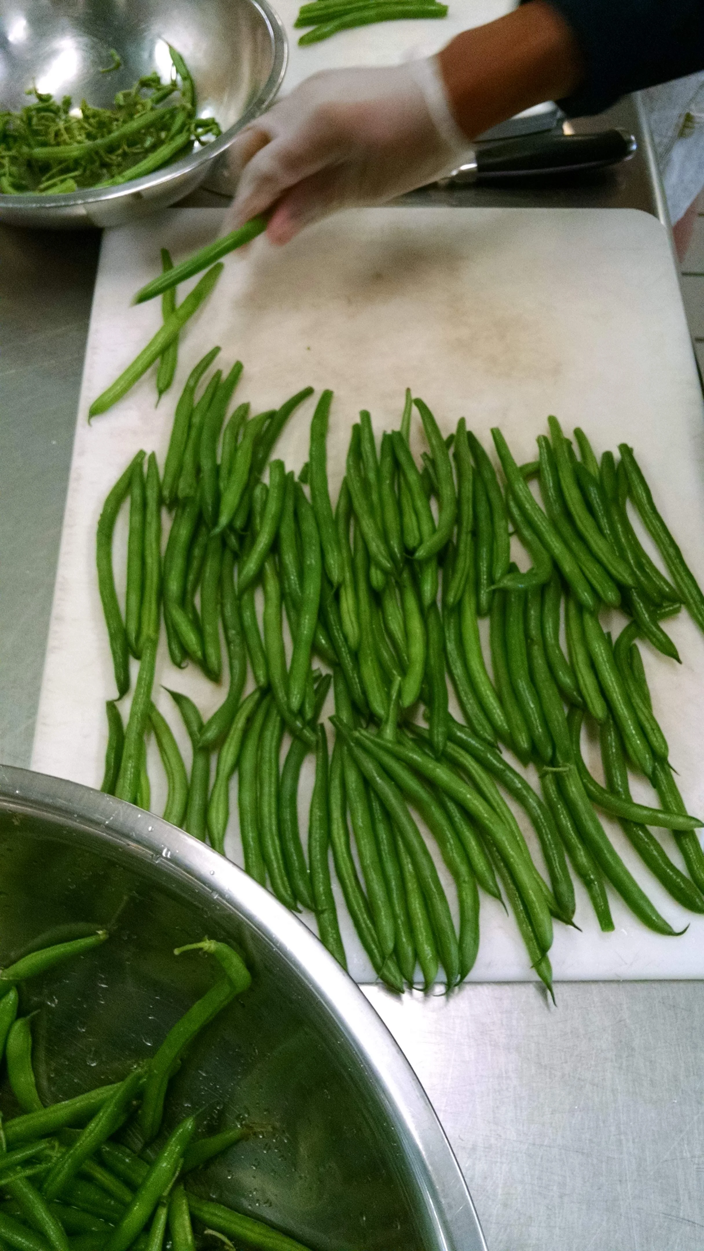 Prepping for dilly beans