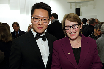 Blurry (but obligatory) picture with Suzanne Fortier, Principal and Vice-Chancellor of McGill University.
