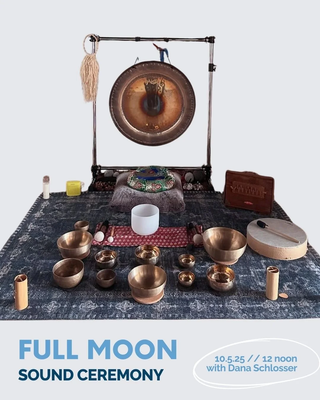 Sunday, October 5th at noon, please join our community for a sonic journey led by Dana Schlosser. 

🔔 Sound meditation 🔔 utilizes the power of overtone-emitting instruments to bring gentle relief to the nervous system and encourage deeply meditativ
