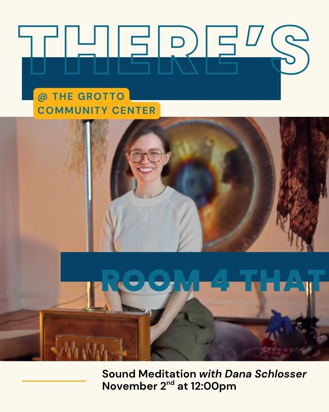 Sunday, November 2nd at noon, join our community for our monthly sonic journey led by Dana Schlosser!
Using the power of overtone-emitting instruments, Dana brings gentle relief to the nervous system and encourages deeply meditative states.
Bring w