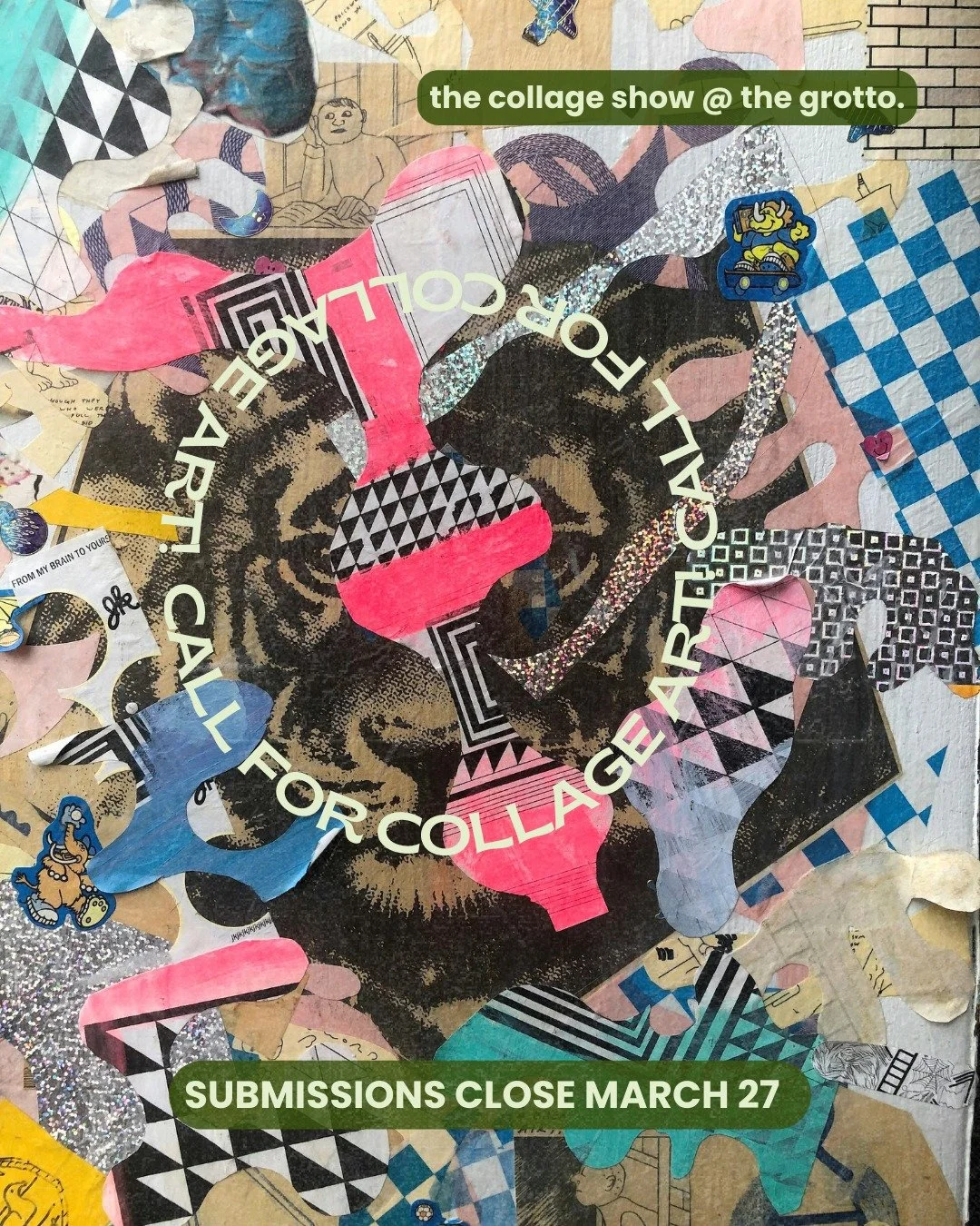 One week left to get your submission in to The Collage Show for April's First Friday! ✂

Send us your works that hint at hidden stories, unresolved symbols, and the spaces between what's real and assembled. All submitted artwork must be prepared for 