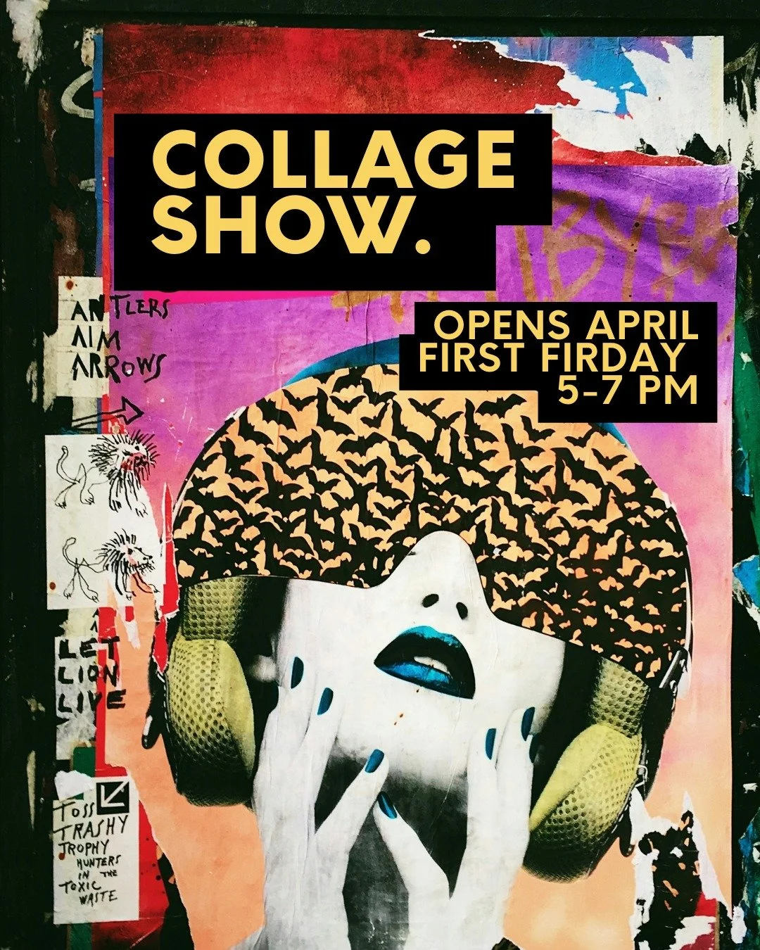 THIS FRIDAY! 
Join us for our next bi-monthly art show: Collage. ✂️

Bring your friends out for the first spring First Friday of the year, and see what these talented local artists have been cooking up. 

We'll be here from 5-7 pm with great vibes, s
