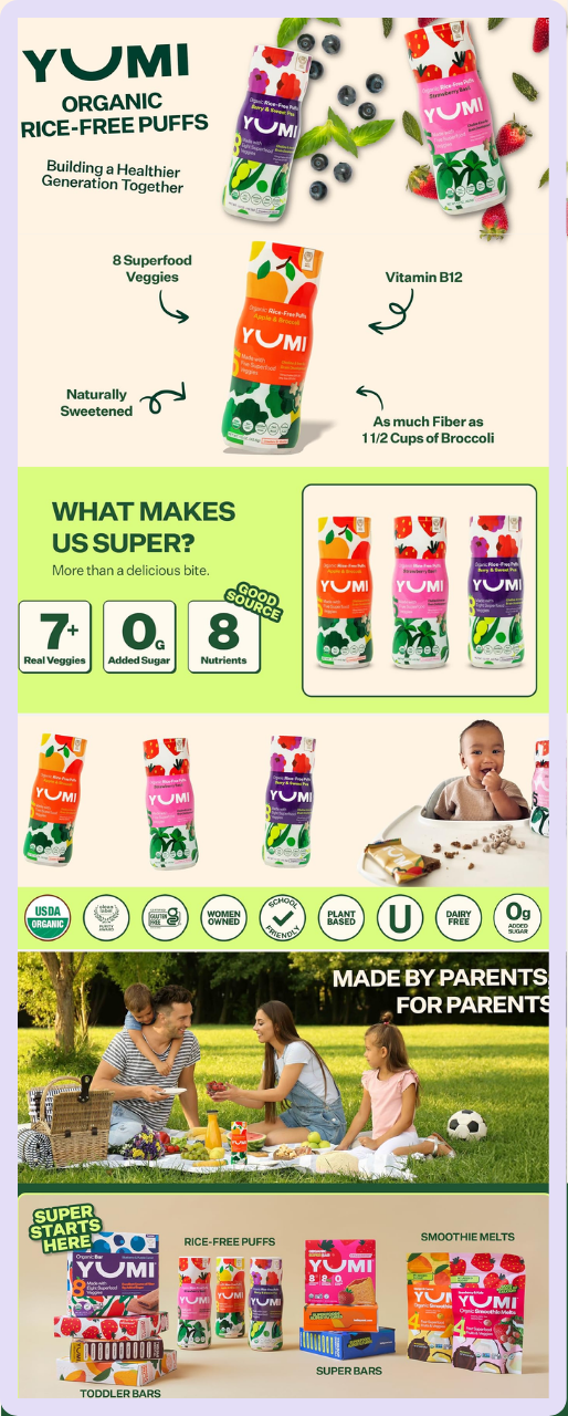 Yumi coming at number ten in the best Amazon A+ content in Food and Snacks category