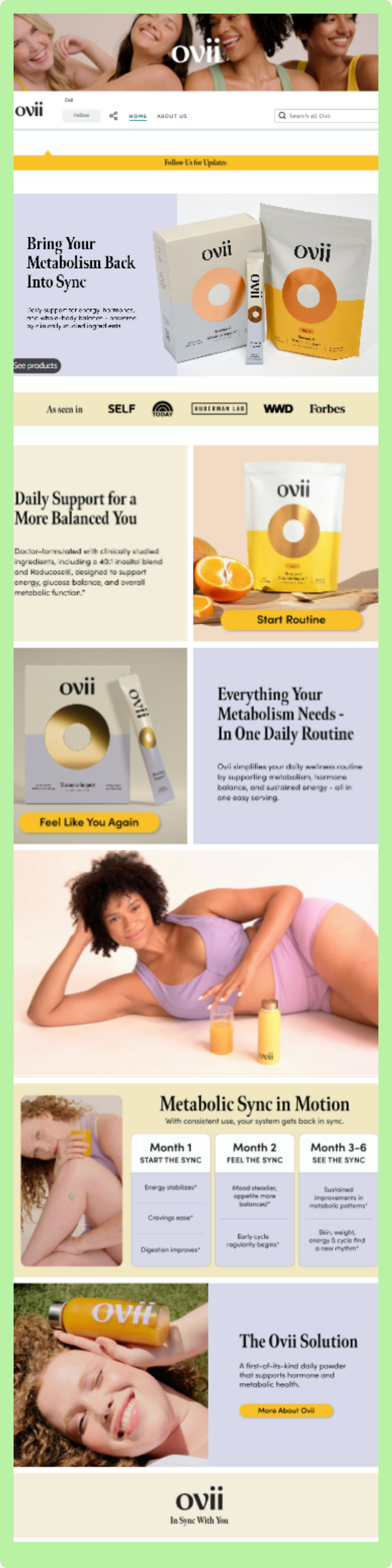 Ovii making it to number 7 in the best Amazon storefont in supplements and