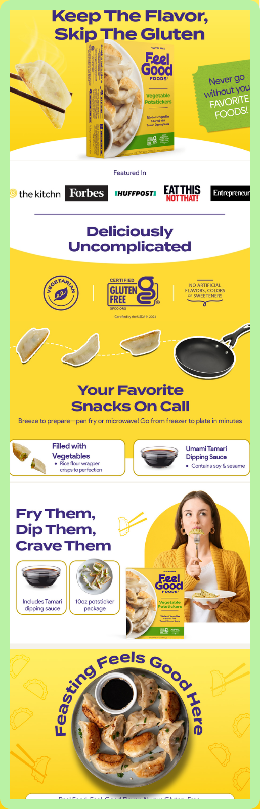 snippet of number nine on the list of best Amazon A+ content in Food and Snacks - Feel Good Foods