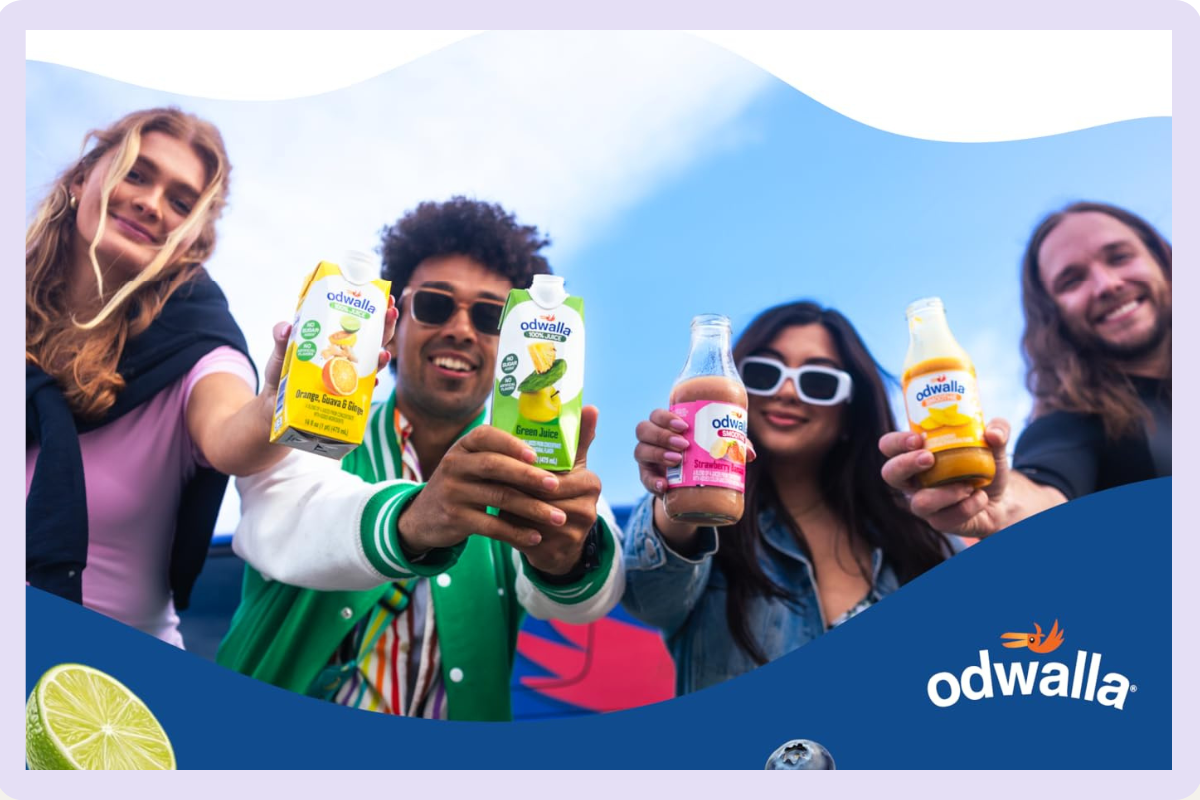 Odwalla making it to number 7 in the best Amazon A+ content in the beverage space