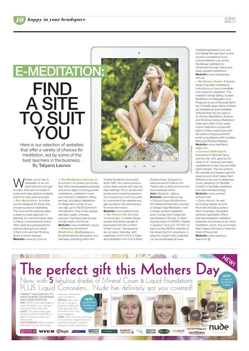 E-meditation: Find a Site to Suit You