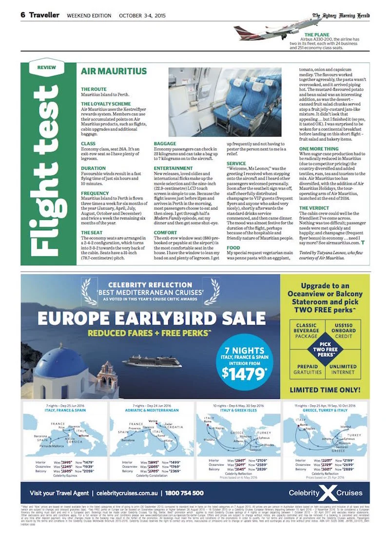 Flight Test: Air Mauritius