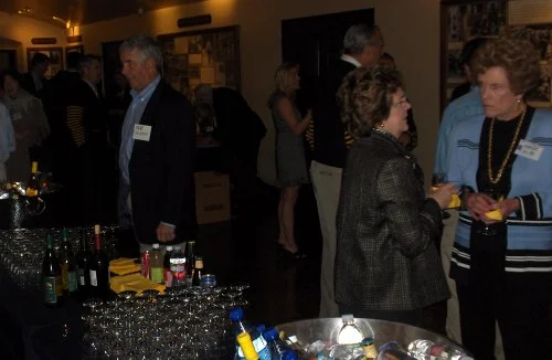 Rob Olson (at the bar), Janet Cronk and Marge Albo (chatting about Rob Olson at the bar) and Don Bowden, (back to camera ignoring Rob Olson at the bar). 