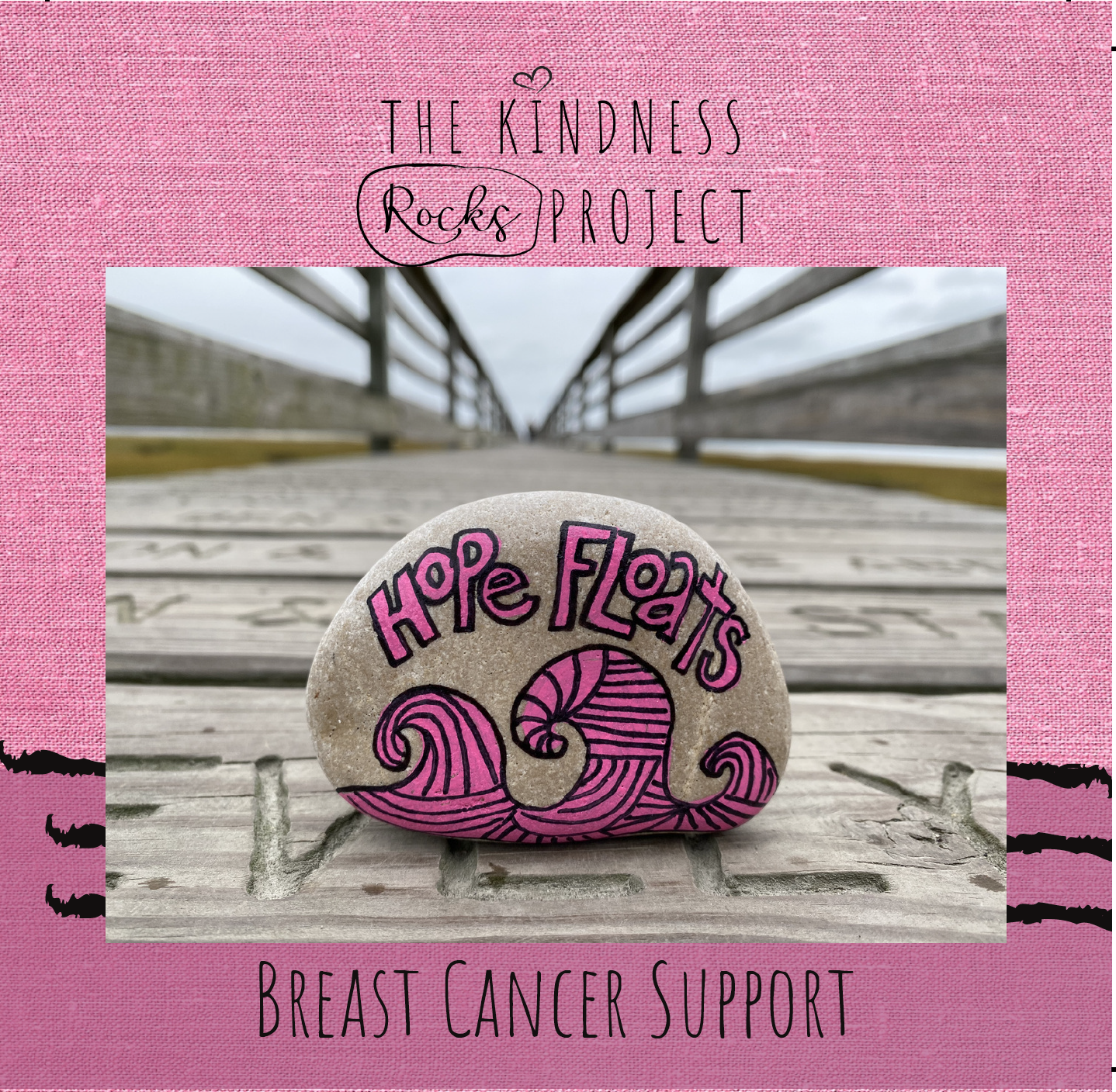 Breast Cancer Support Kindness Rocks Card Pack
