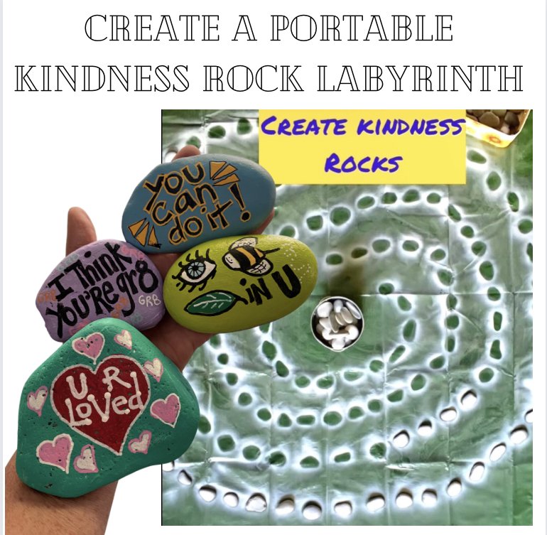Portable Kindness Rock Labyrinth