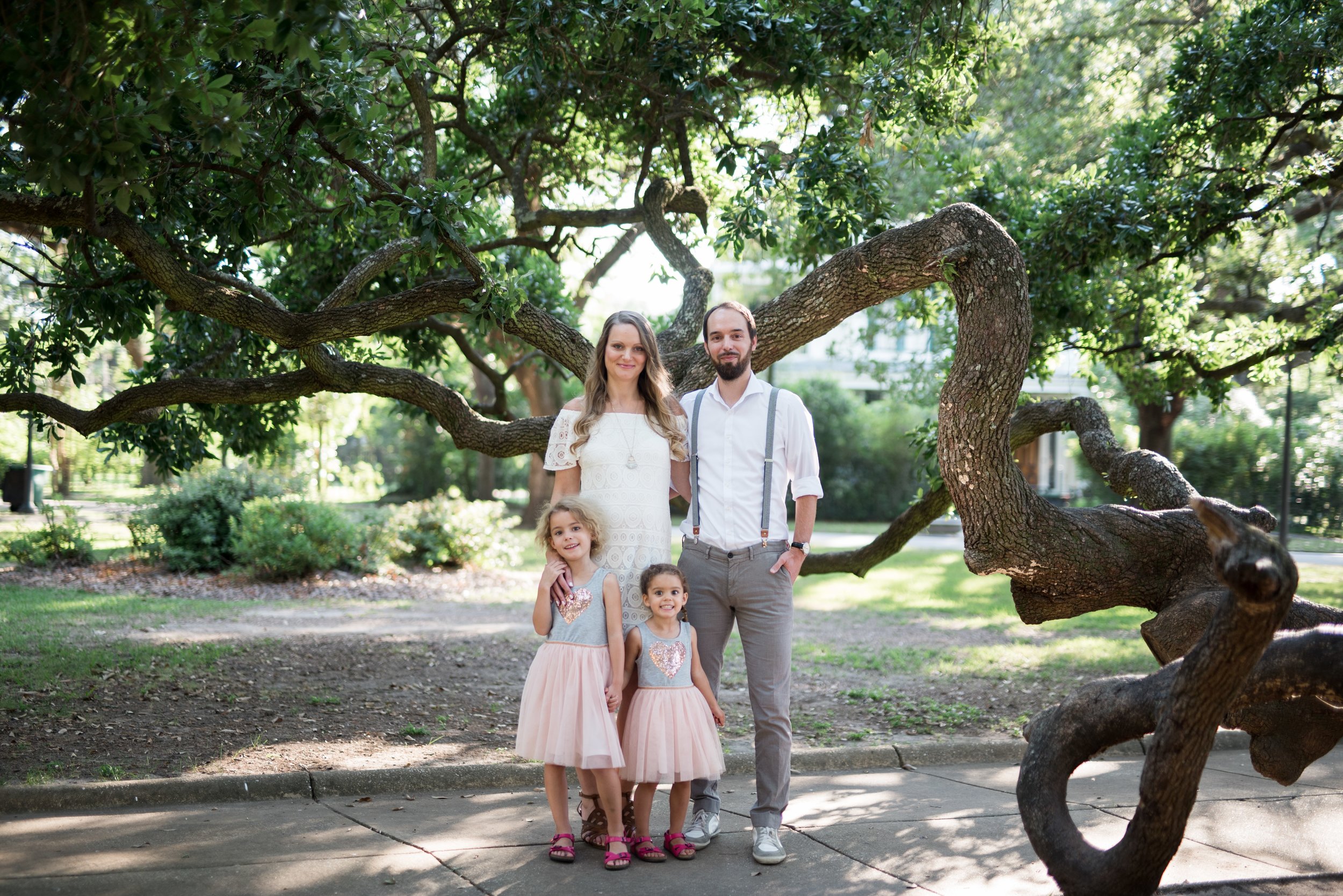 Downtown Mobile Alabama Family Portraits in Washington Square by Kristen Grubb Photography