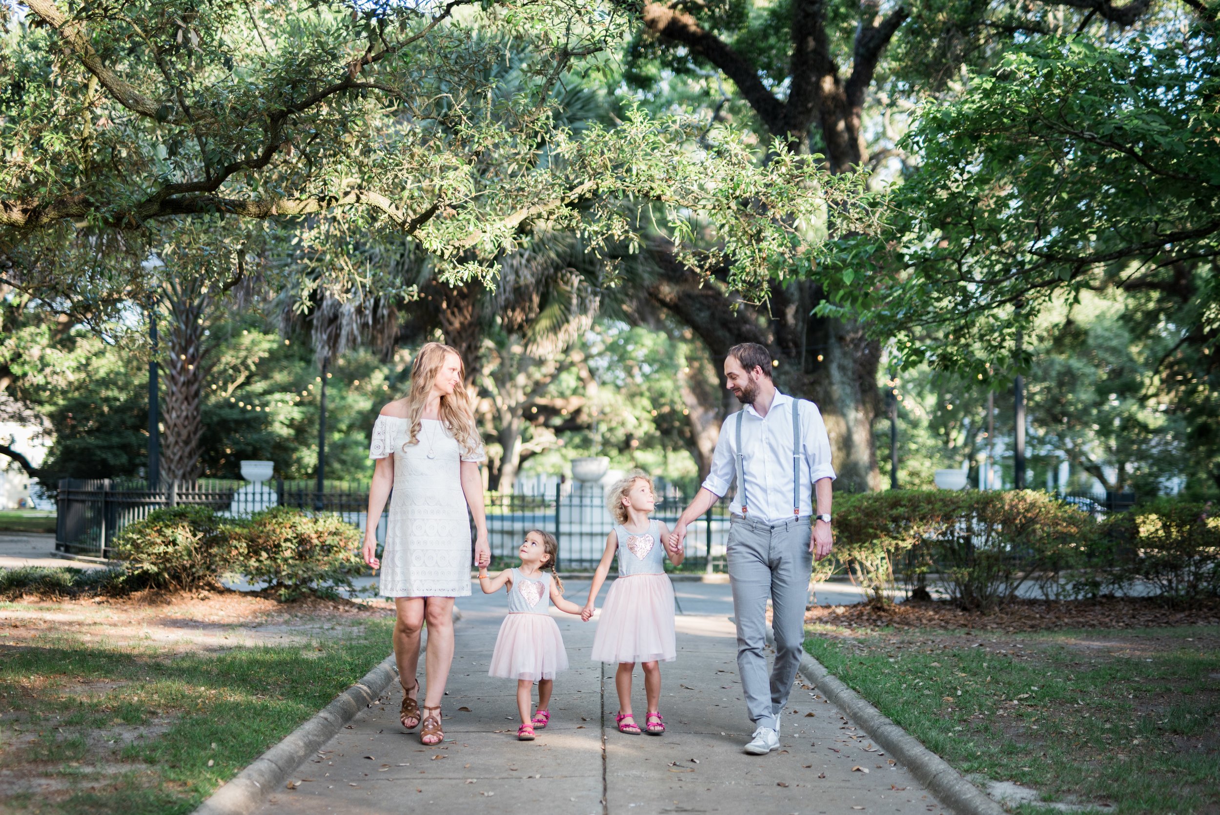 Downtown Mobile Alabama Family Portraits in Washington Square by Kristen Grubb Photography