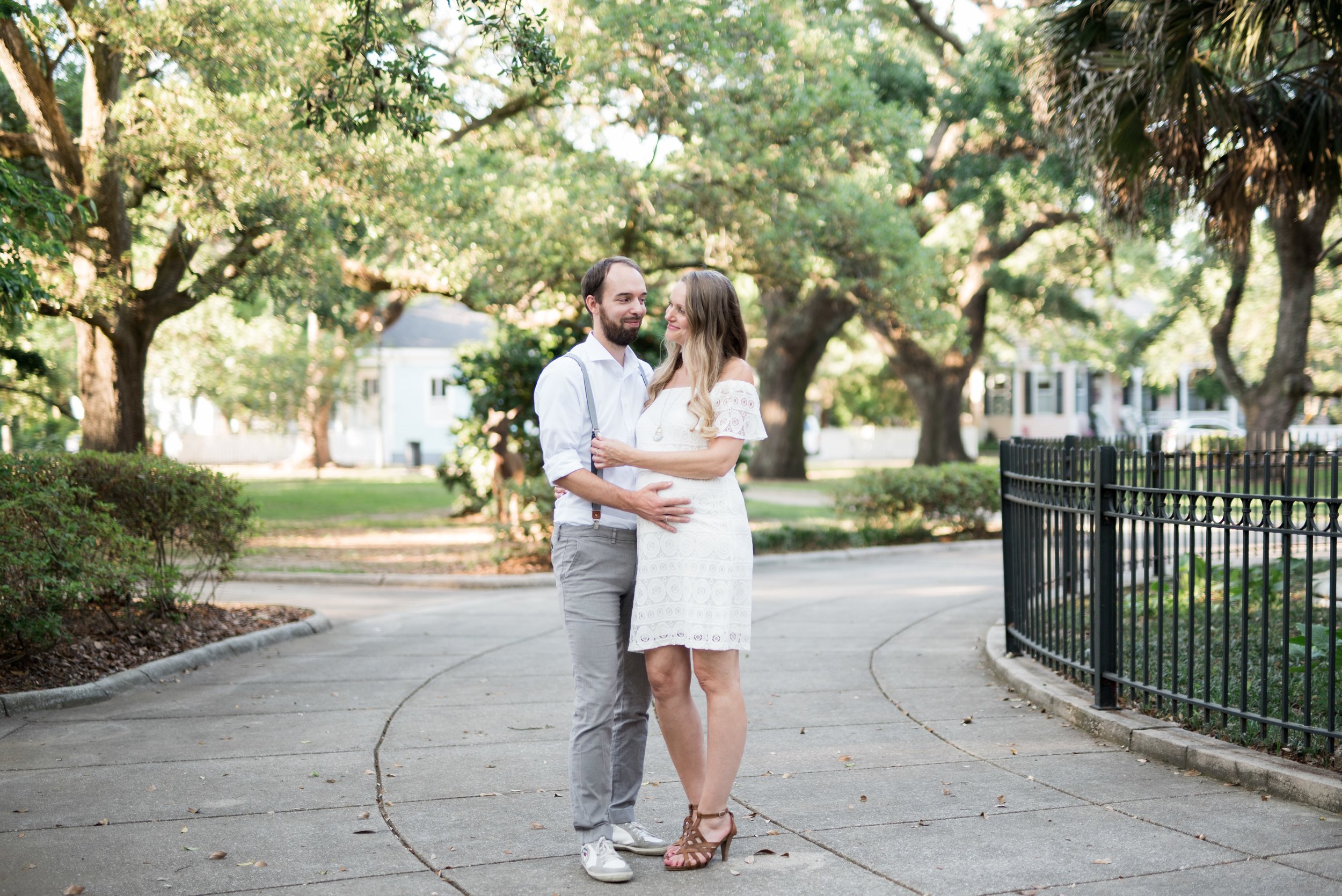 Downtown Mobile Alabama Family Portraits in Washington Square by Kristen Grubb Photography