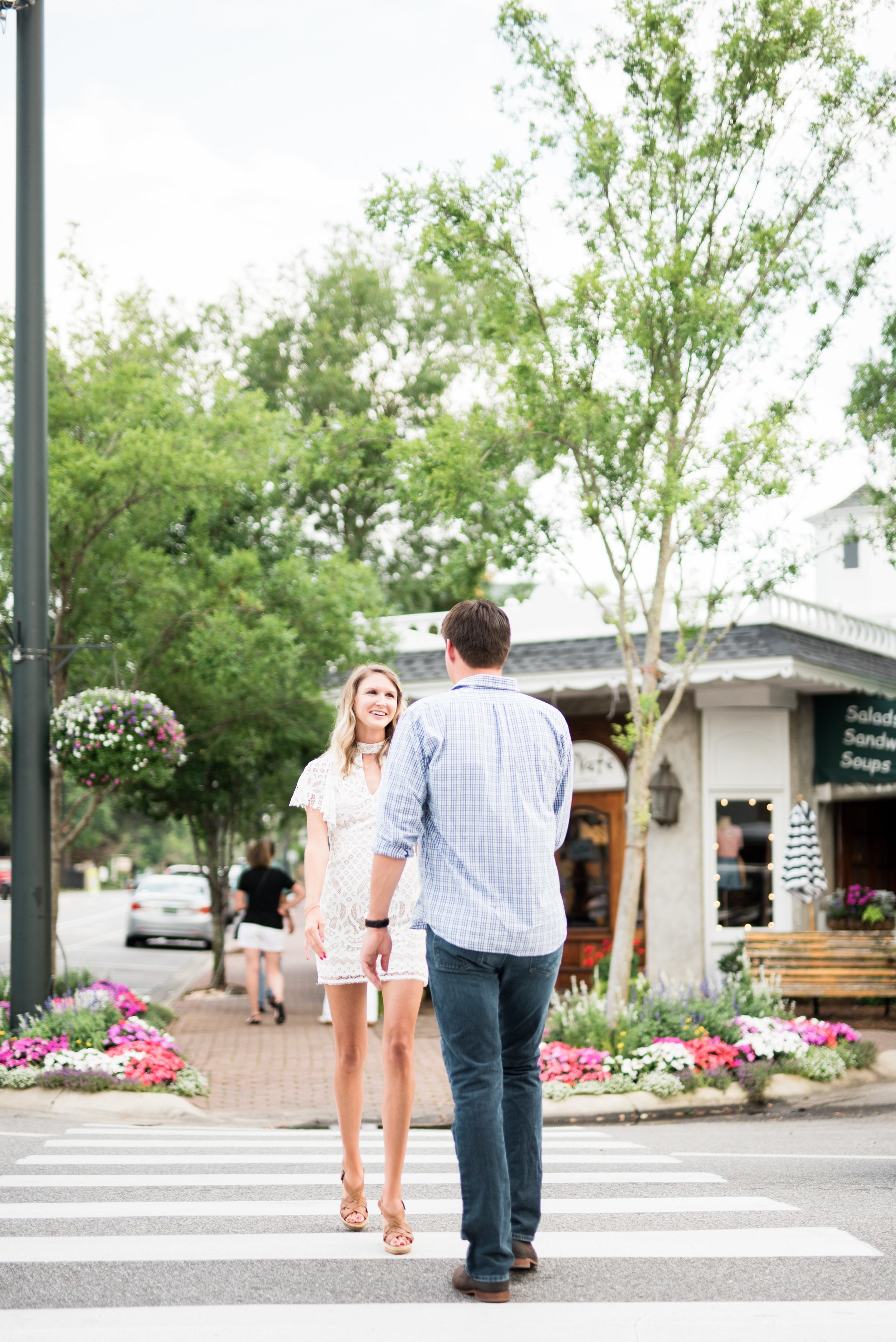 Engagement Session in Downtown Fairhope by Kristen Grubb Photography
