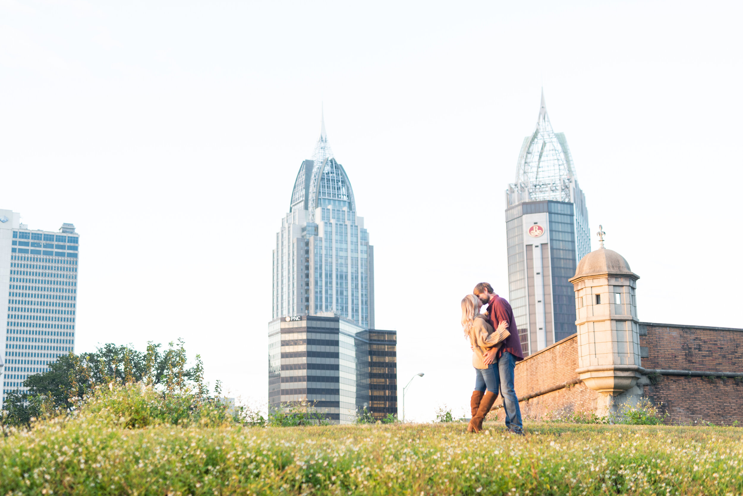 Downtown Mobile Alabama Anniversary Photoshoot by Kristen Marcus Photography