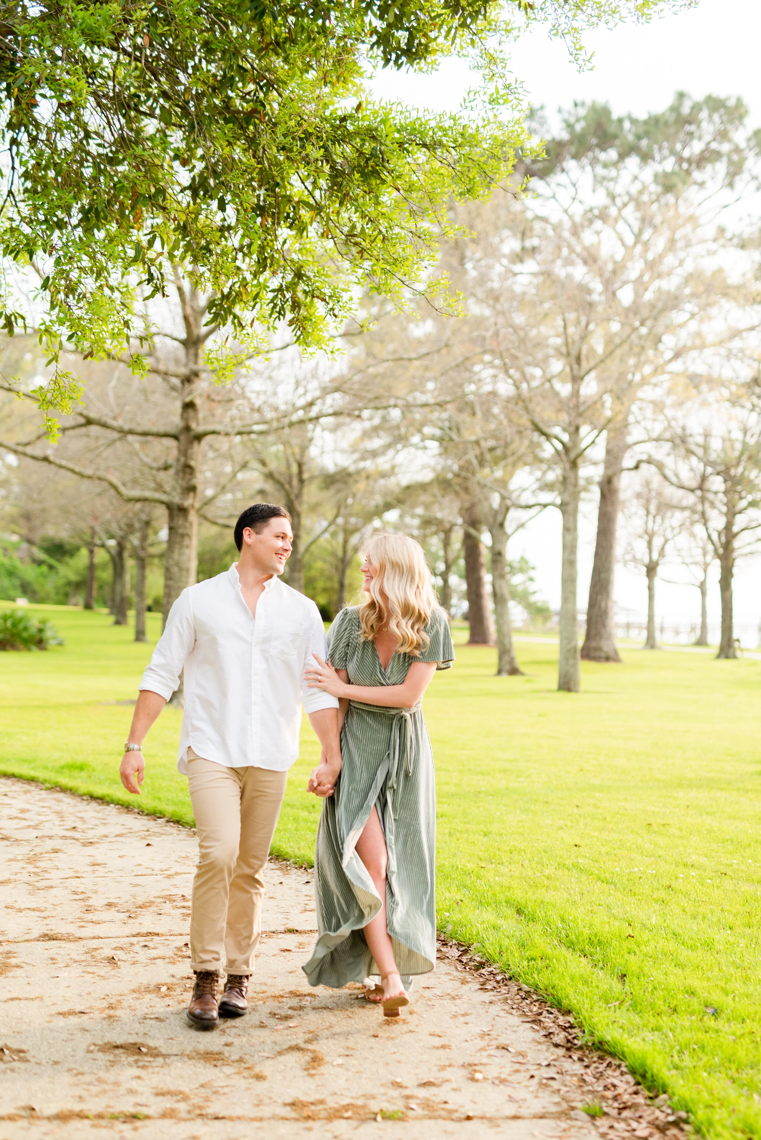 Fairhope Pier and Downtown Fairhope Engagement Session Portraits Photographed by Kristen Marcus Photography