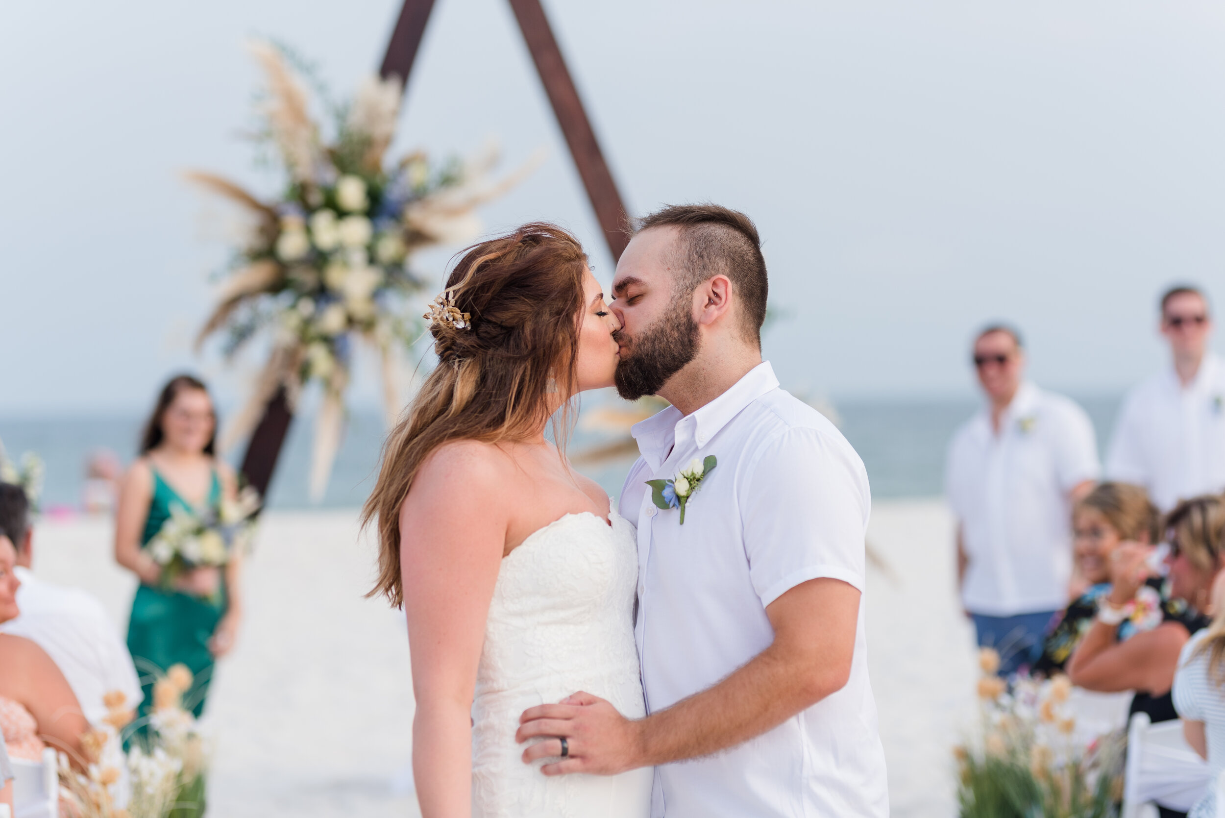 July Orange Beach Wedding Ceremony Photographed by Kristen Marcus PhotographyJuly Orange Beach Wedding Ceremony Photographed by Kristen Marcus Photography