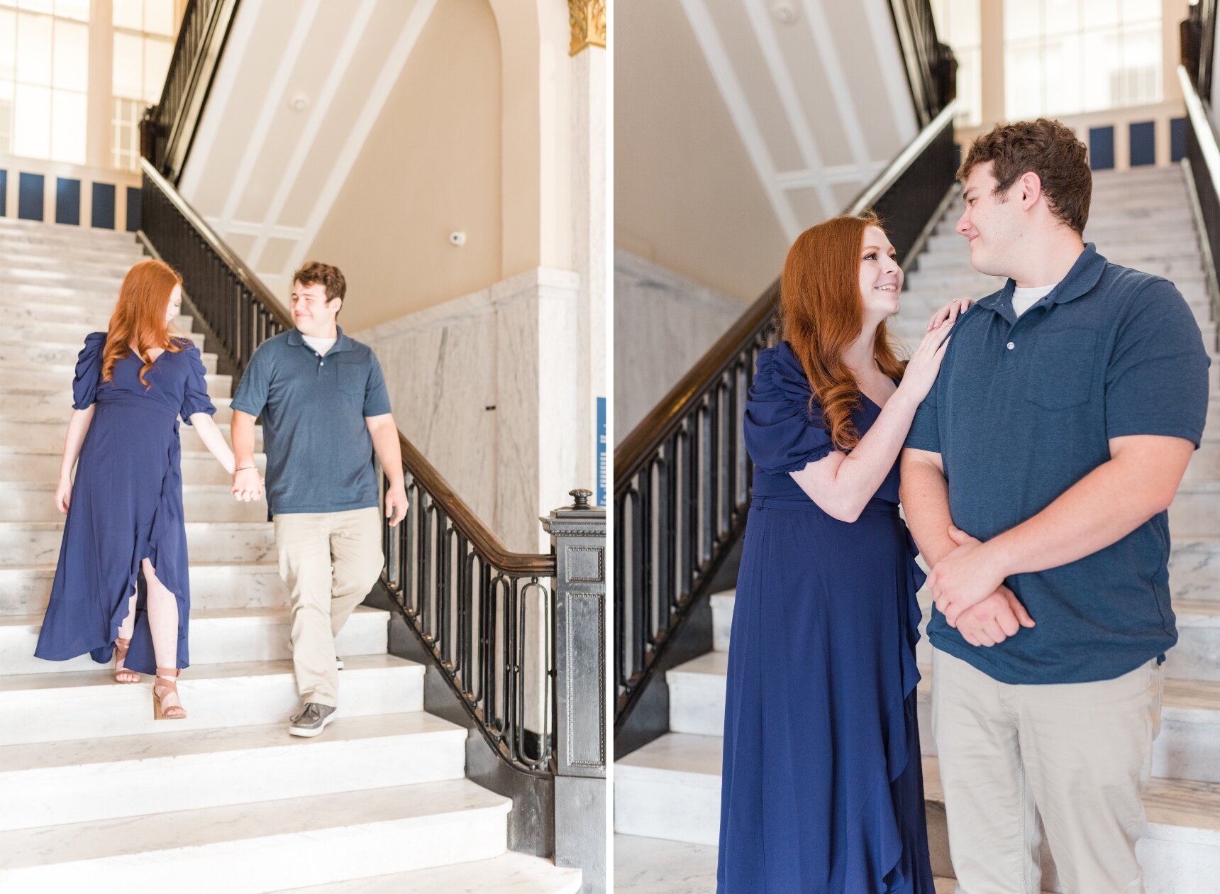 Downtown Mobile Alabama Engagement Session Photoshoot Photographed by Kristen Marcus Photography