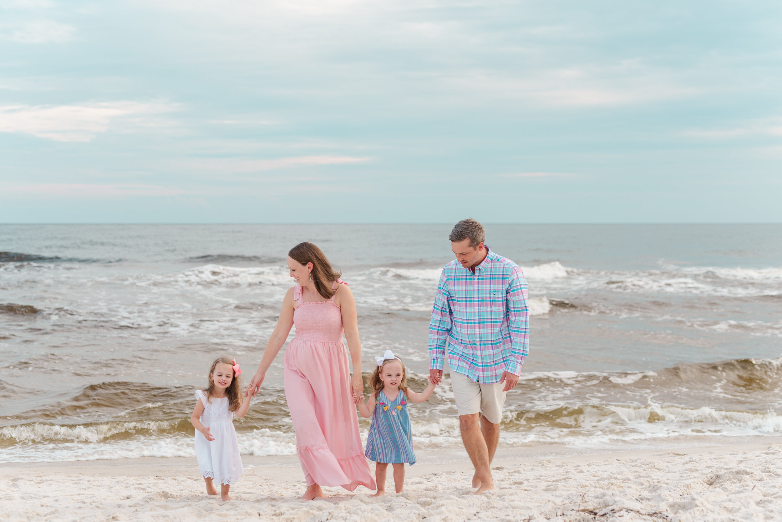 Orange Beach Alabama Family Photoshoot on the beach Photographed by Kristen Marcus Photography