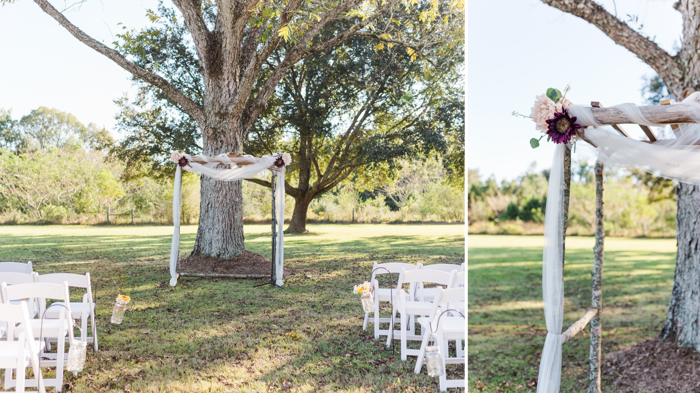 Intimate Fall Back / Front Yard Wedding in Mobile Alabama in October Photographed by Kristen Marcus Photography