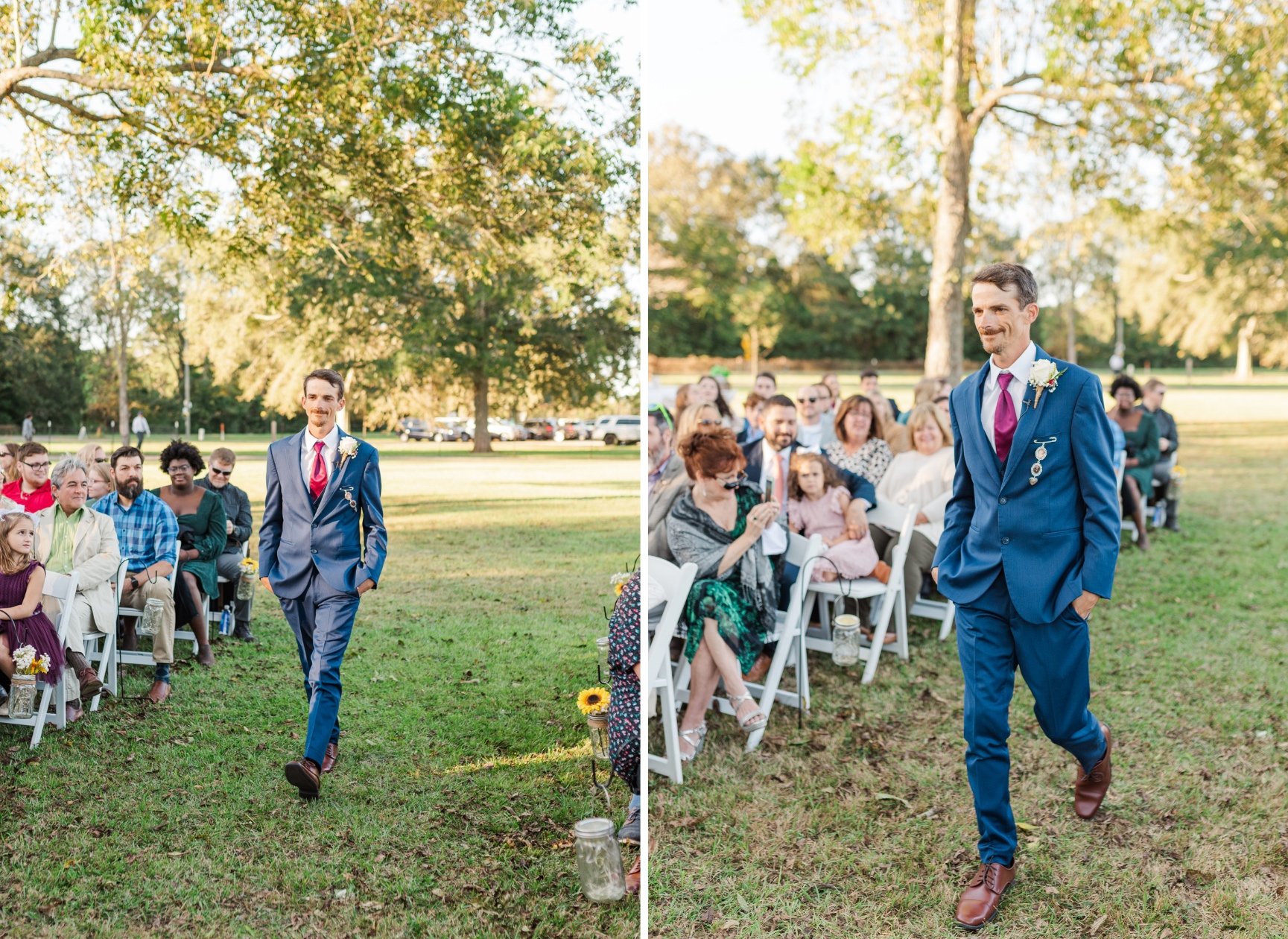 Intimate Fall Back / Front Yard Wedding in Mobile Alabama in October Photographed by Kristen Marcus Photography