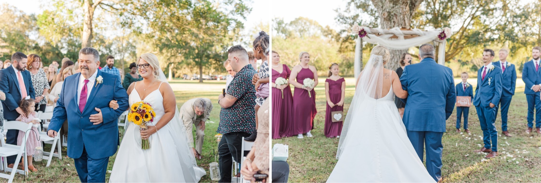 Intimate Fall Back / Front Yard Wedding in Mobile Alabama in October Photographed by Kristen Marcus Photography
