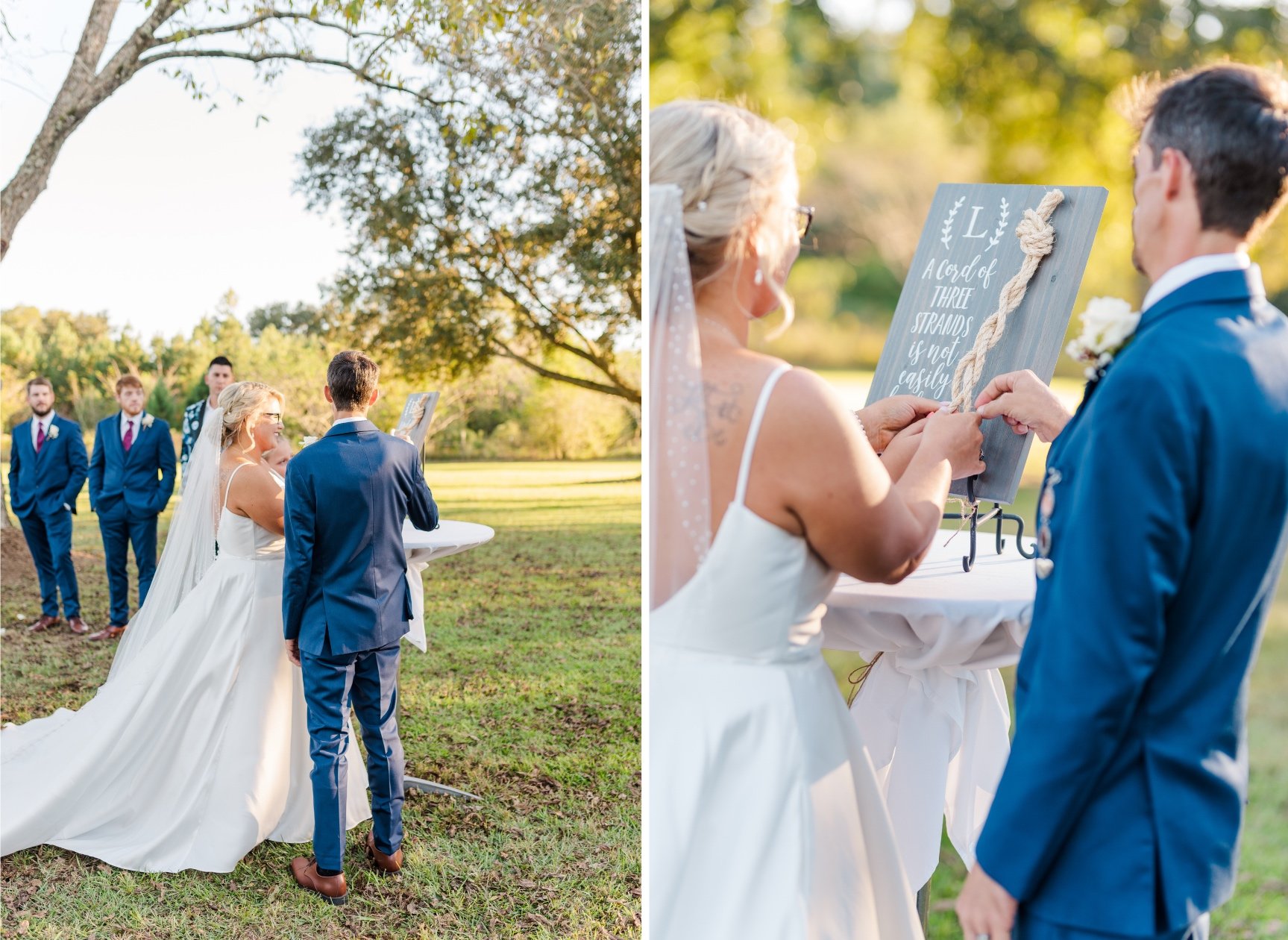 Intimate Fall Back / Front Yard Wedding in Mobile Alabama in October Photographed by Kristen Marcus Photography