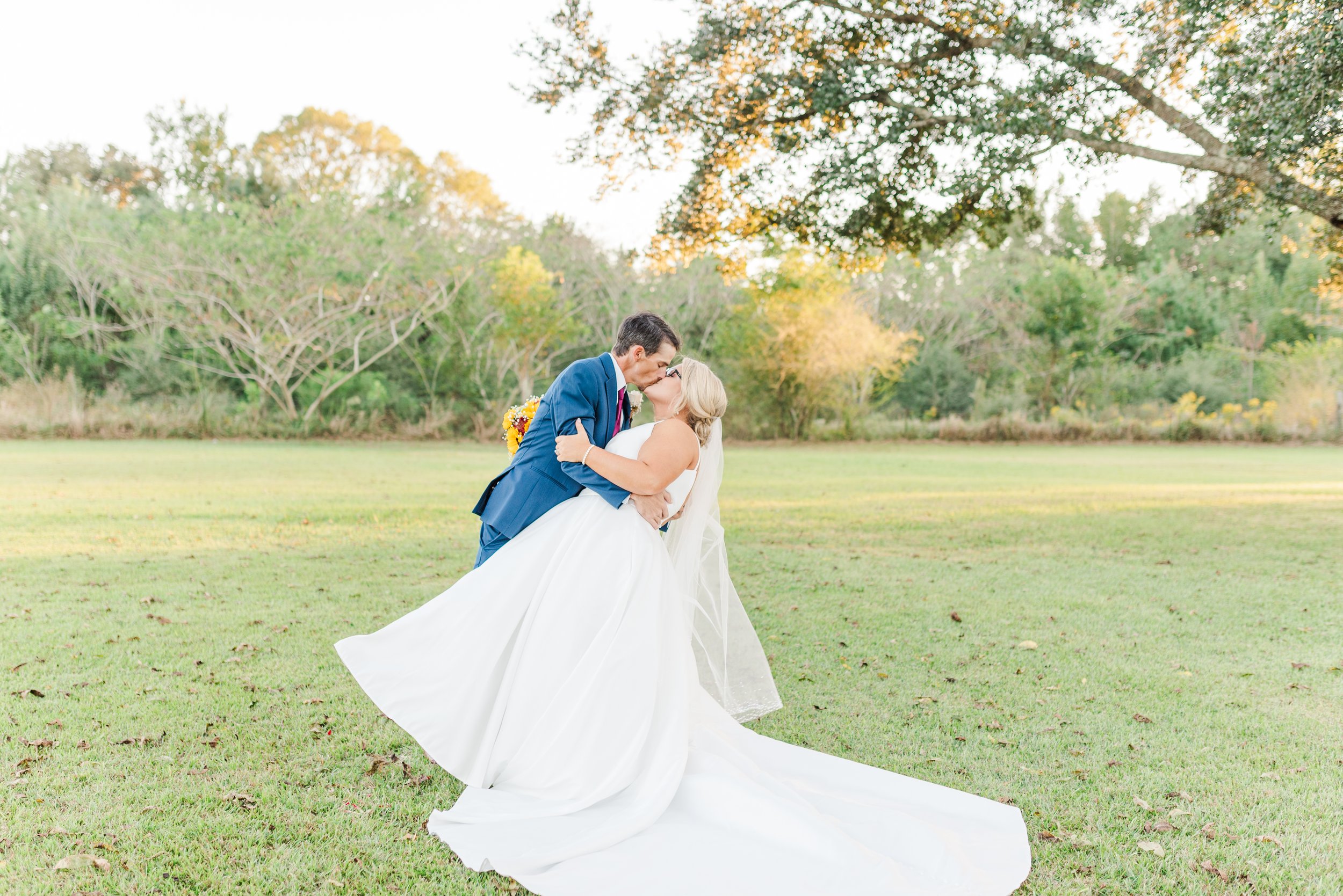 Intimate Fall Back / Front Yard Wedding in Mobile Alabama in October Photographed by Kristen Marcus Photography