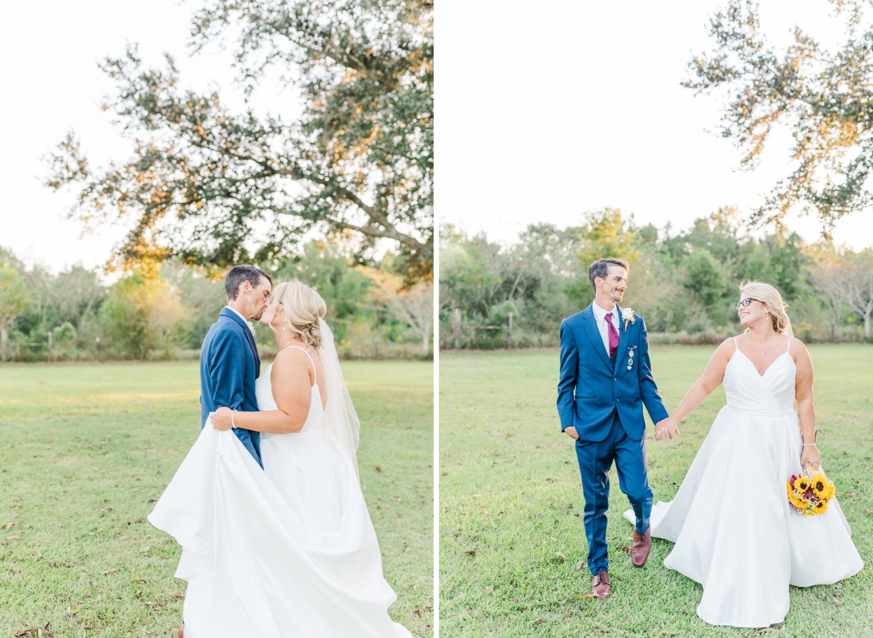 Intimate Fall Back / Front Yard Wedding in Mobile Alabama in October Photographed by Kristen Marcus Photography