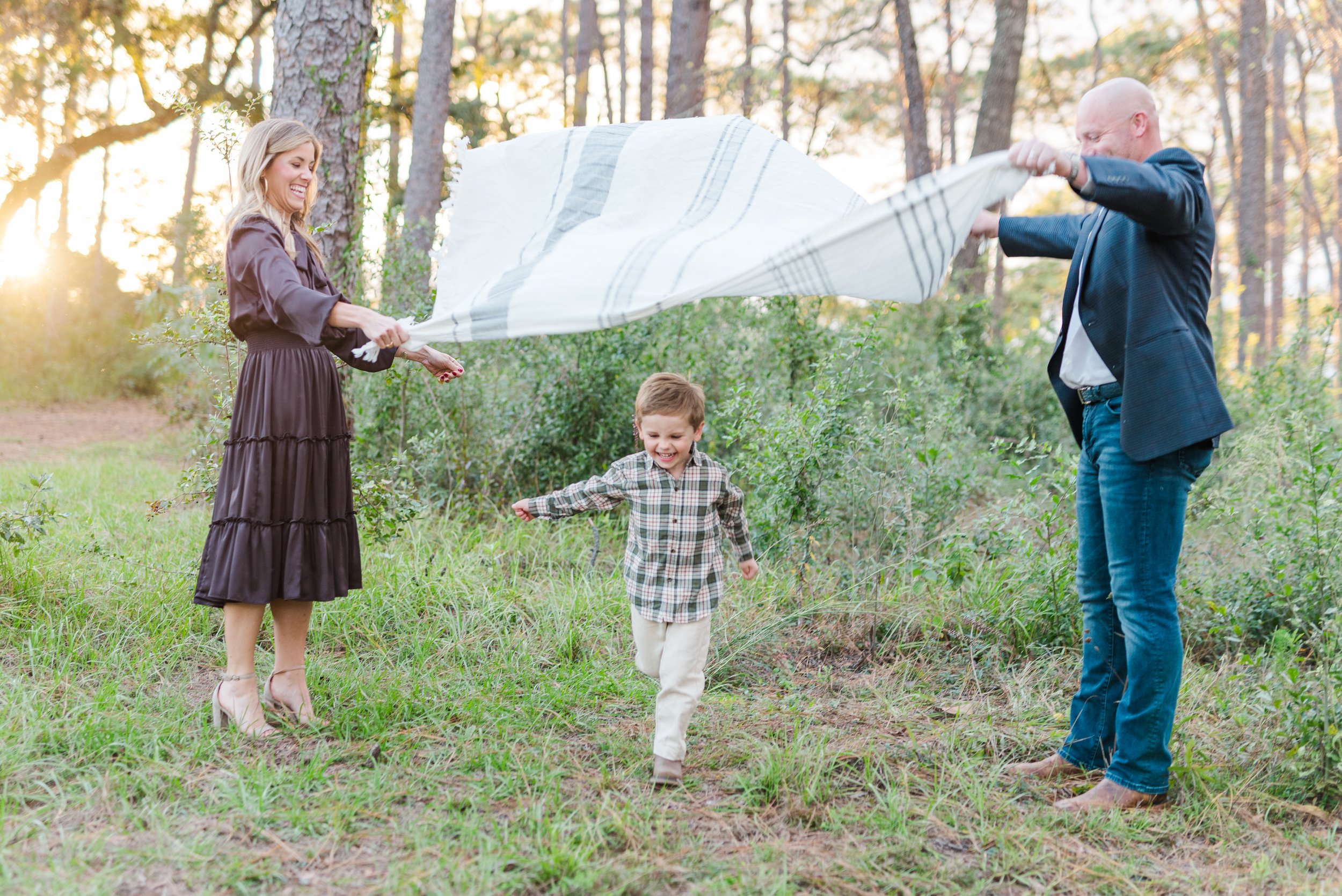 Fall Fairhope Family Photos in Knoll Park in October Photographed by Kristen Marcus Photography