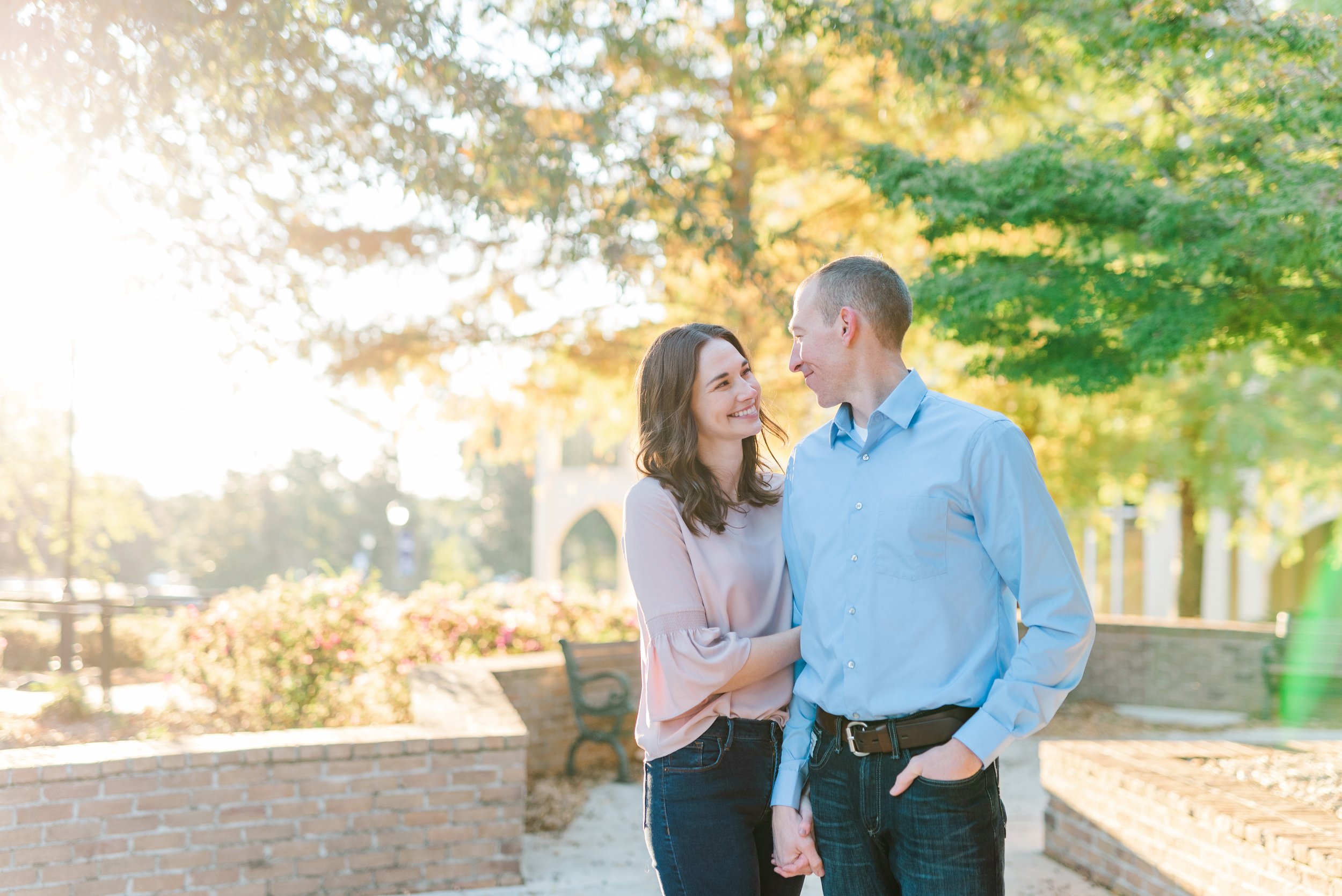 Fall Spring Hill College Engagement Session Photographed by Kristen Marcus Photography