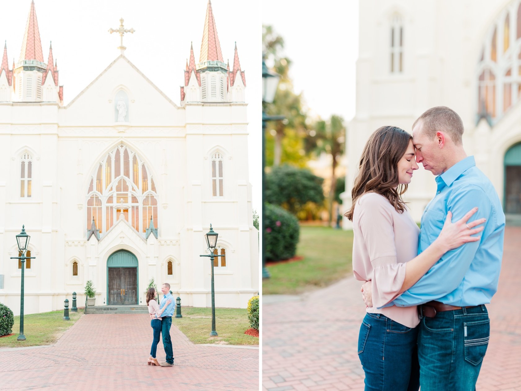 Fall Spring Hill College Engagement Session Photographed by Kristen Marcus Photography