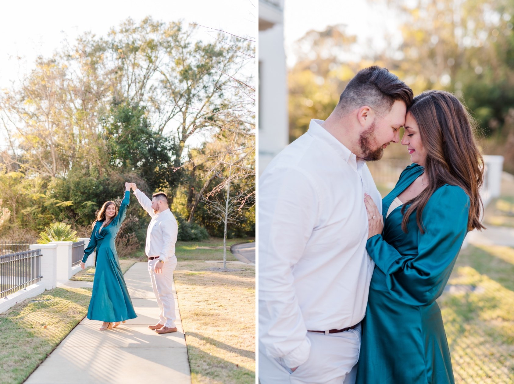 Fairhope Alabama Engagement Session | Fairhope Pier and Downtown Fairhope | Photographed by Kristen Marcus Photography