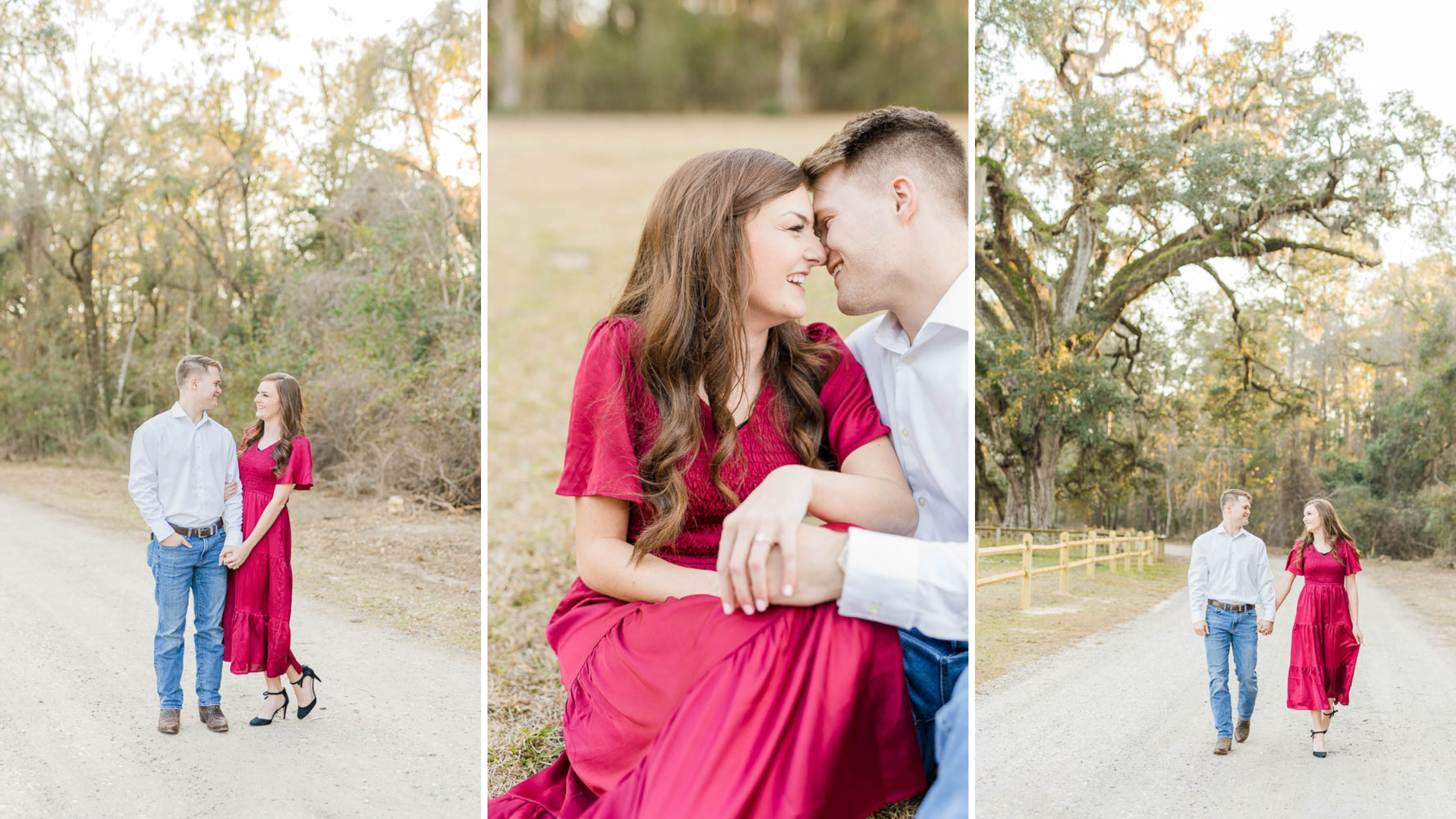 Blakely State Park Spanish Fort Alabama Engagement Session Photographed by Kristen Marcus Photography in February