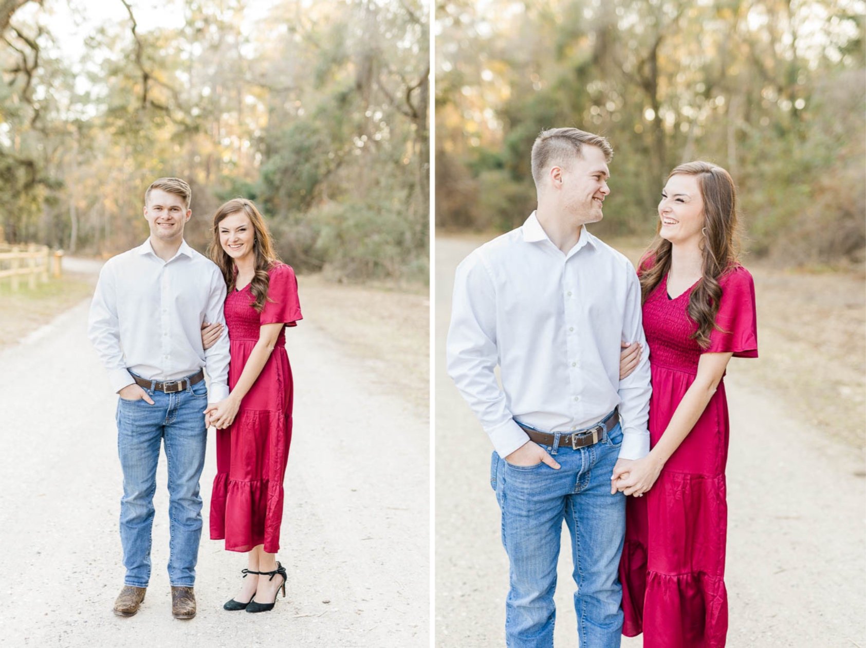 Blakely State Park Spanish Fort Alabama Engagement Session Photographed by Kristen Marcus Photography in February