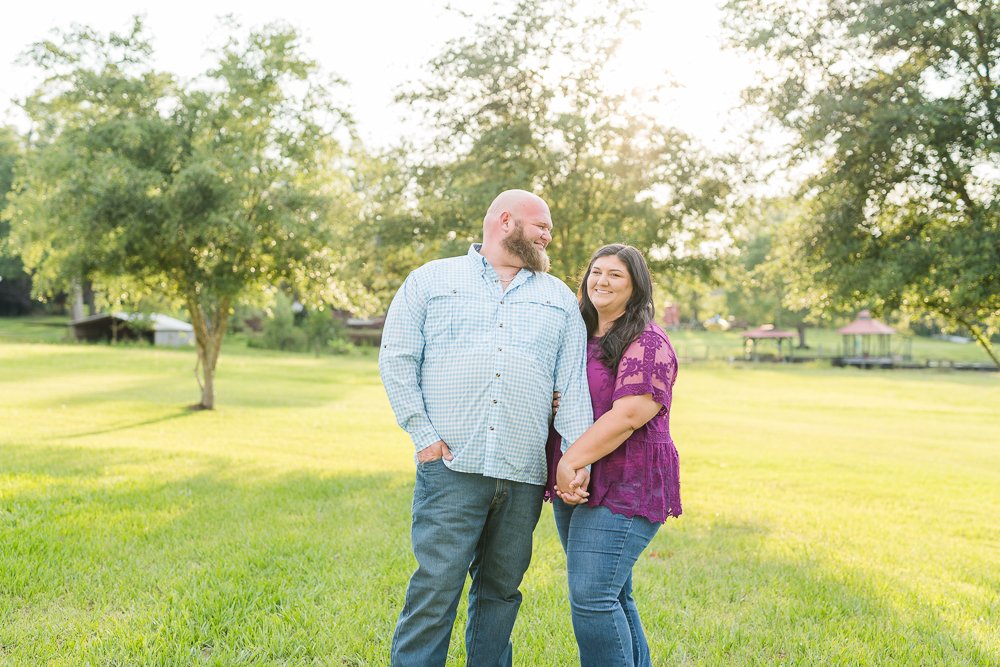 Backyard Engagement Session Photoshoot in Alabama Photographed by Kristen Marcus Photography | Alabama Wedding Photographer