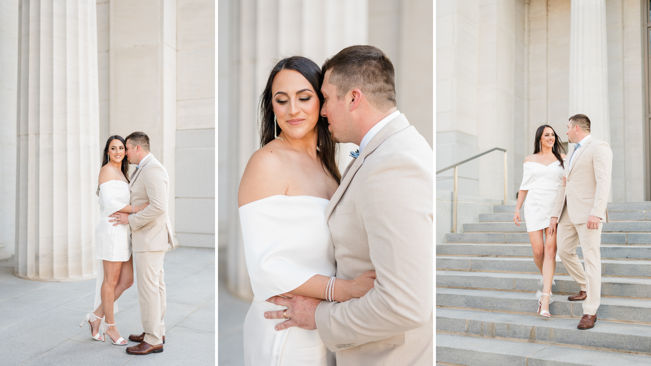 Downtown Mobile AL Elopement Photoshoot at the Federal Courthouse Building 