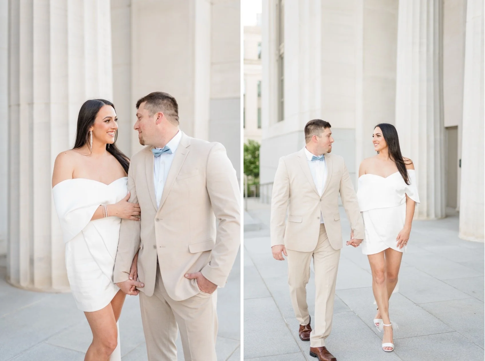 Downtown Mobile AL Elopement Photoshoot at the Federal Courthouse Building 