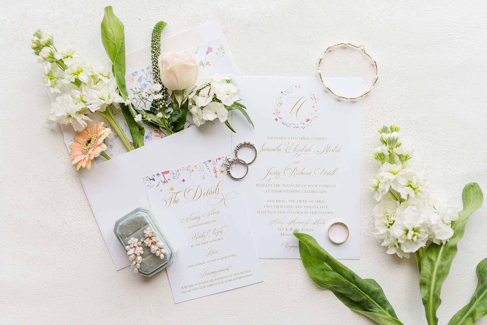 History Museum of Mobile Alabama Wedding in April | Spring Wedding in Mobile Alabama | Wedding Photographer