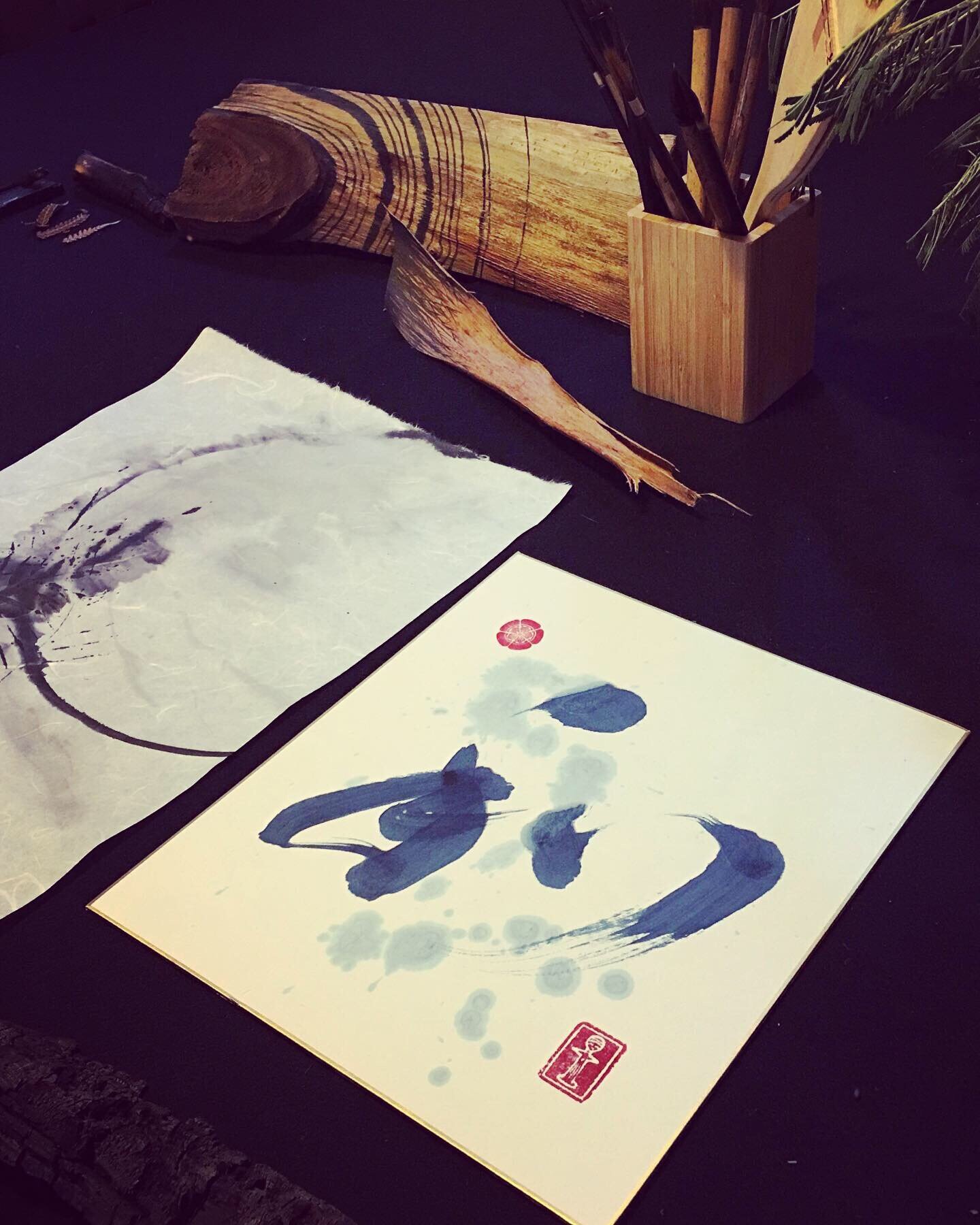 Japanese ink art & shiatsu ~ Winter water energy