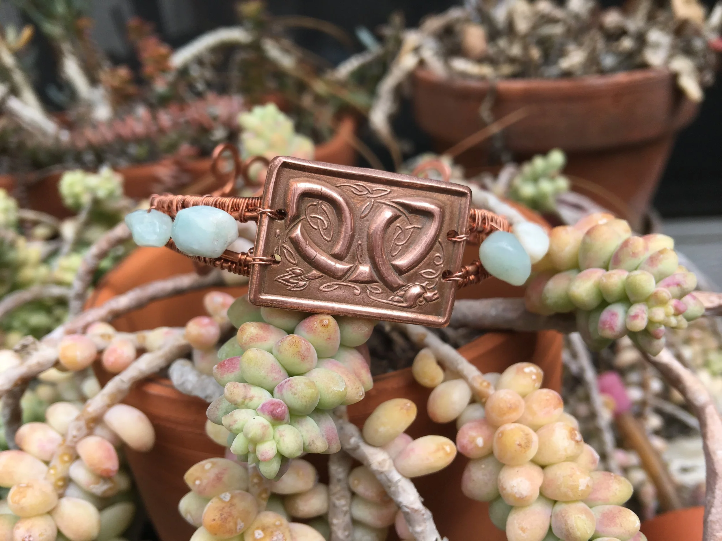 Copper Fantasy Collection: Celtic Wire Wrap Cuff No. 2