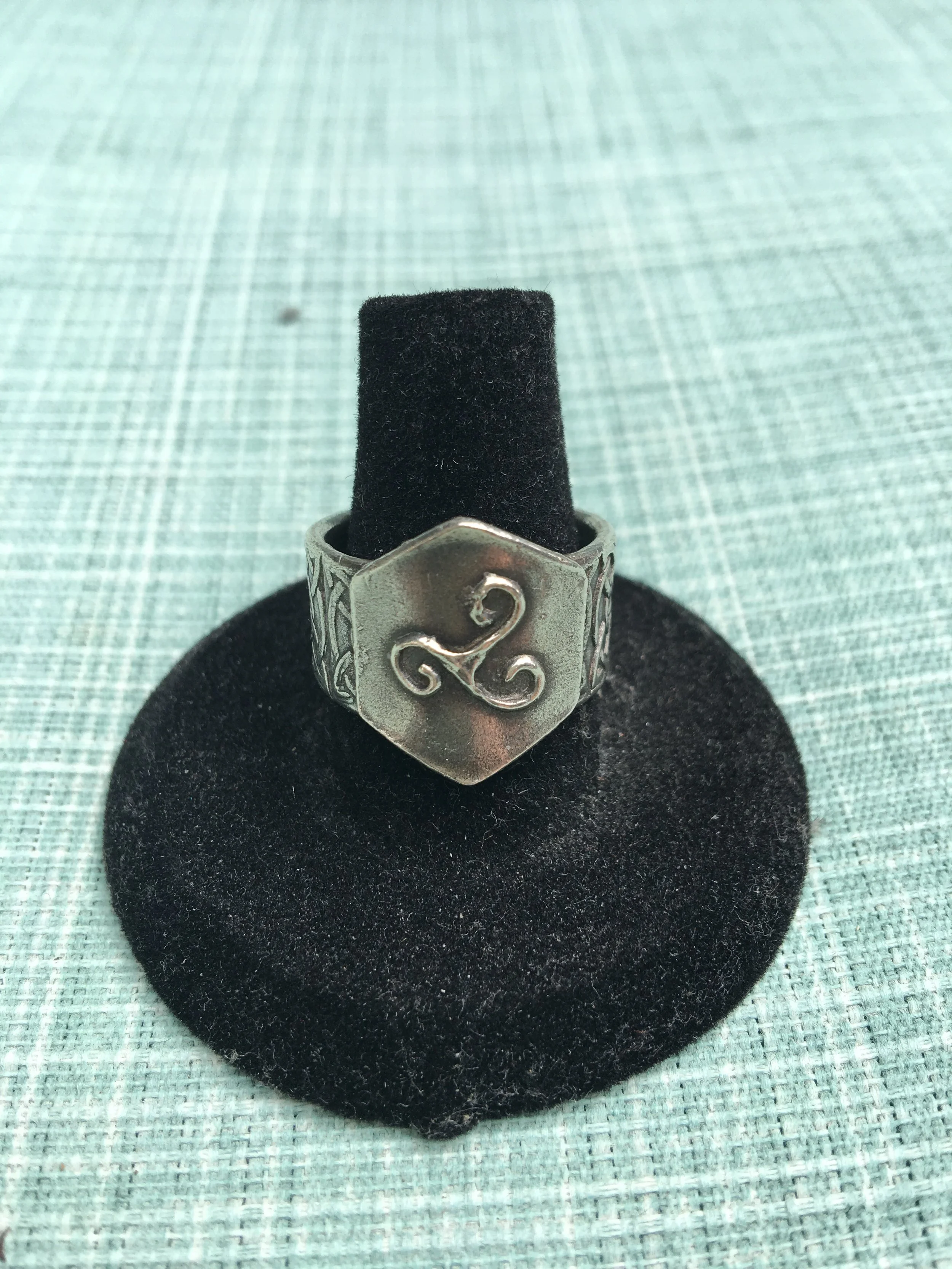 Historical Fantasy Collection: Sterling Silver Triskel Band Ring