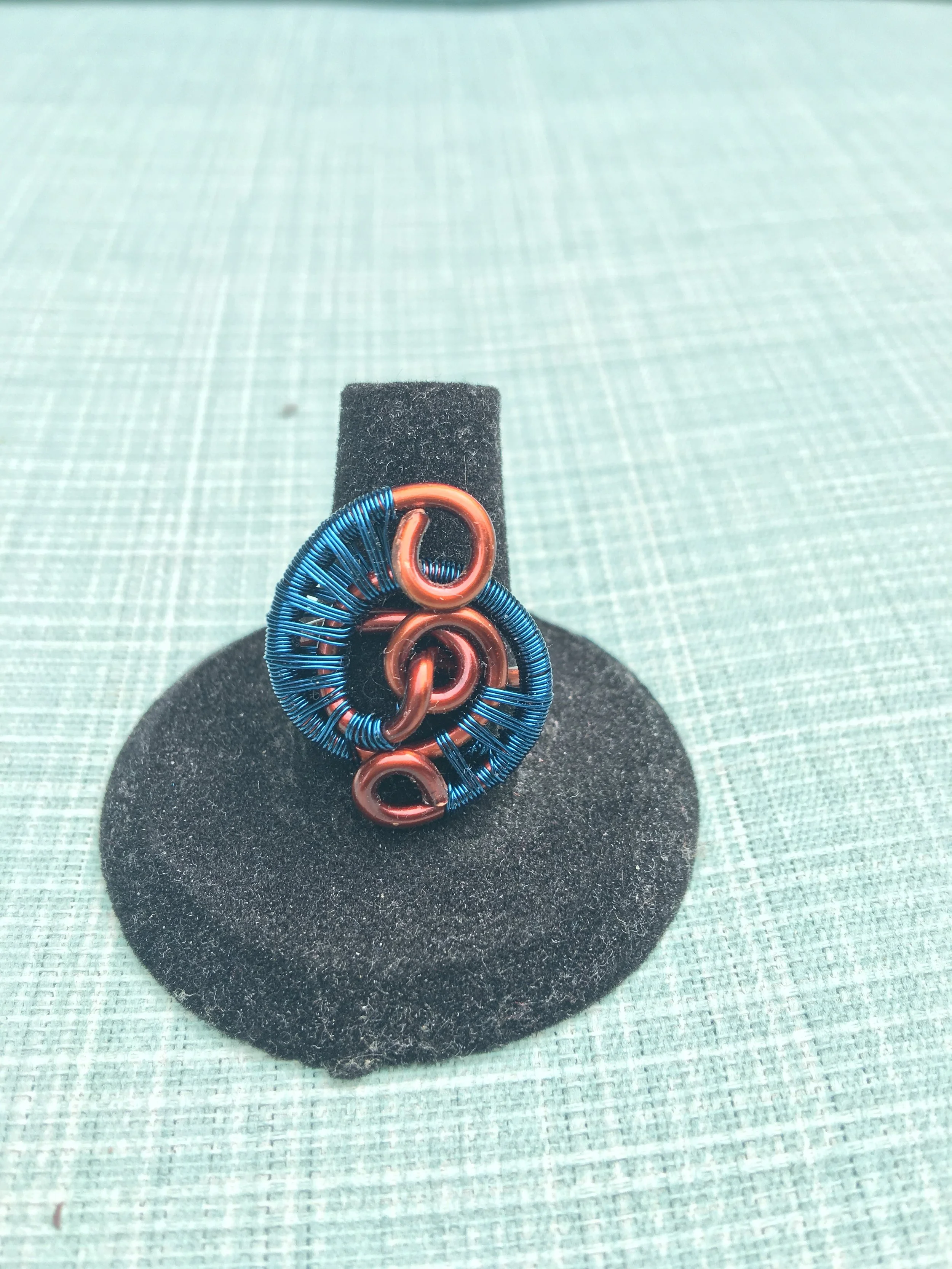 Copper Fantasy Collection: Wire Wrap Ring Size 8