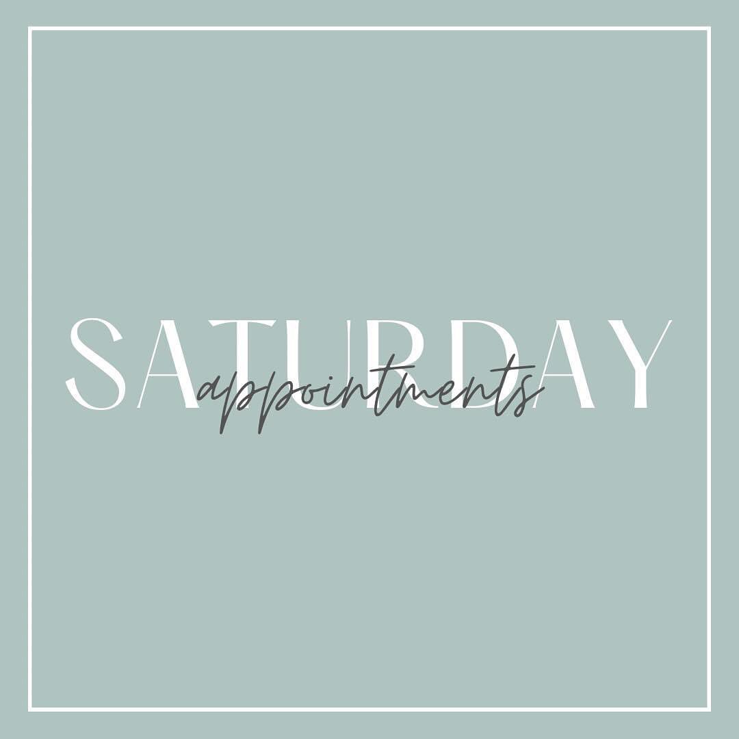 S A T U R D A Y - next weekend availability is Saturday 13th April!! ✨